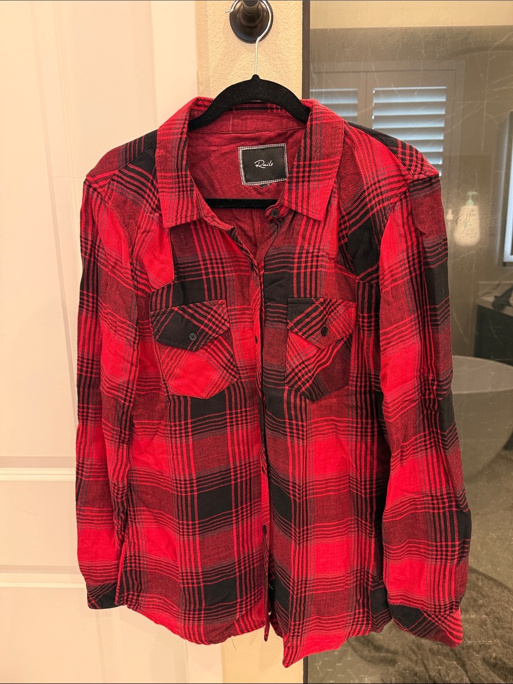 Rails Red and Black Plaid Shirt